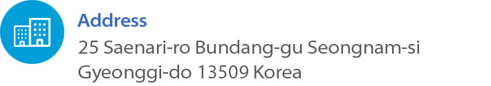 25 Saenari-ro Bundang-gu Seongnam-si  Gyeonggi-do 463-816 Korea 